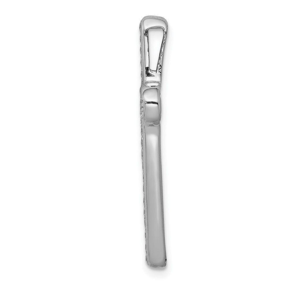 14k White Gold 1/2ct. Diamond Latin Cross Chain Slide
