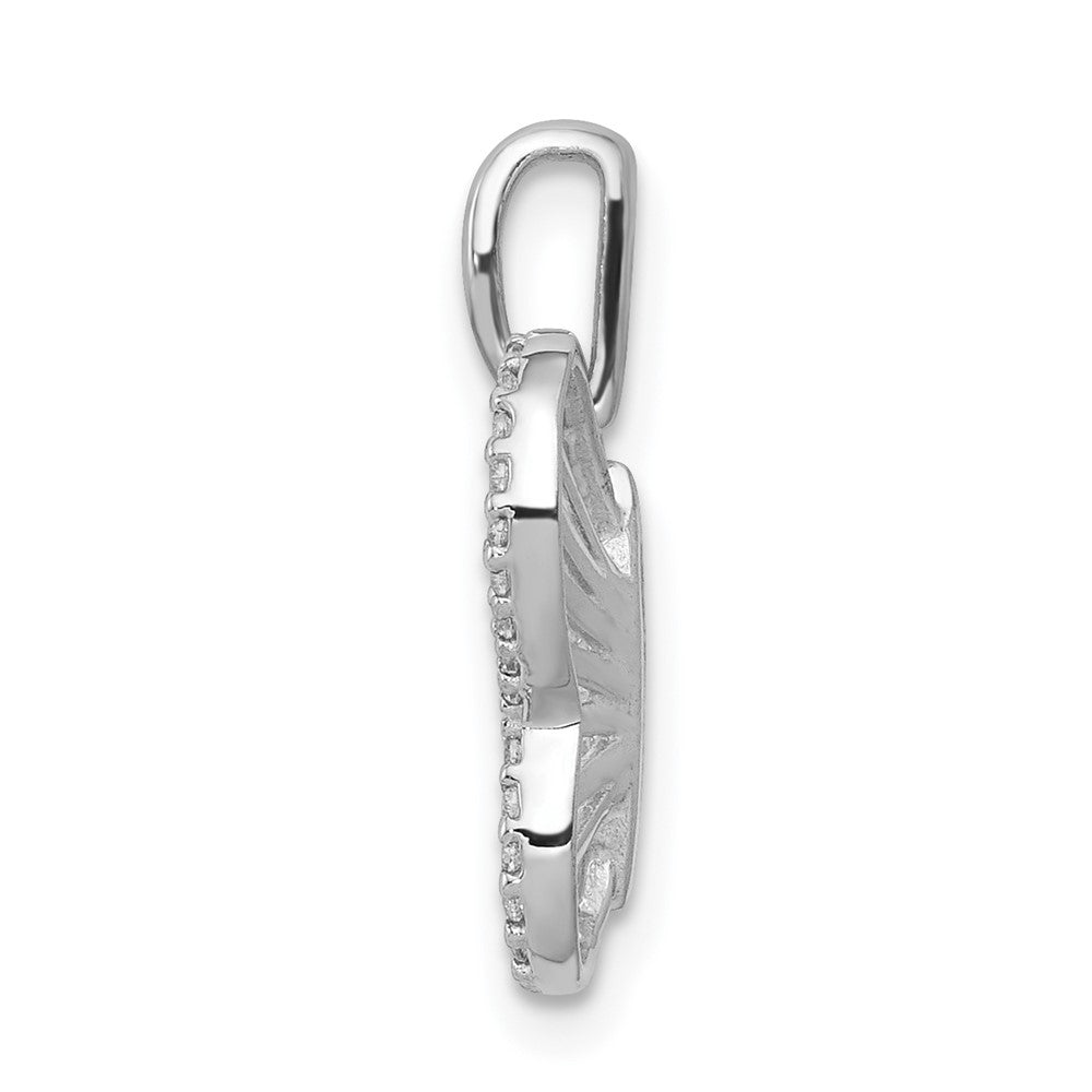 14k White Gold 0.19ct Diamond Butterfly Pendant