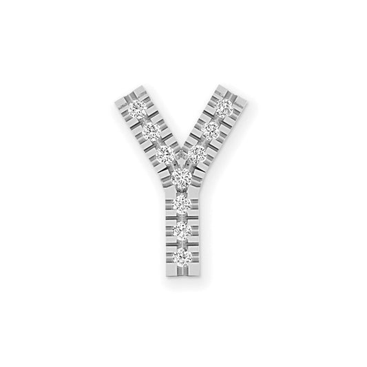14KW Diamond Initial Y Charm