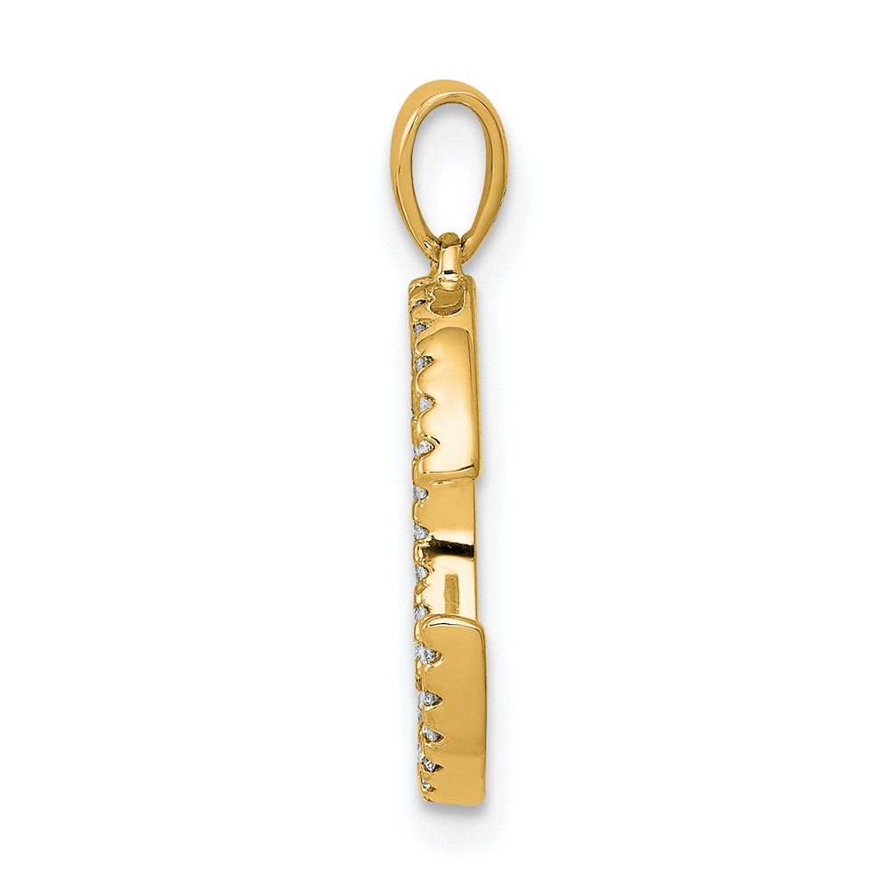 14K Diamond Letter C Initial Pendant