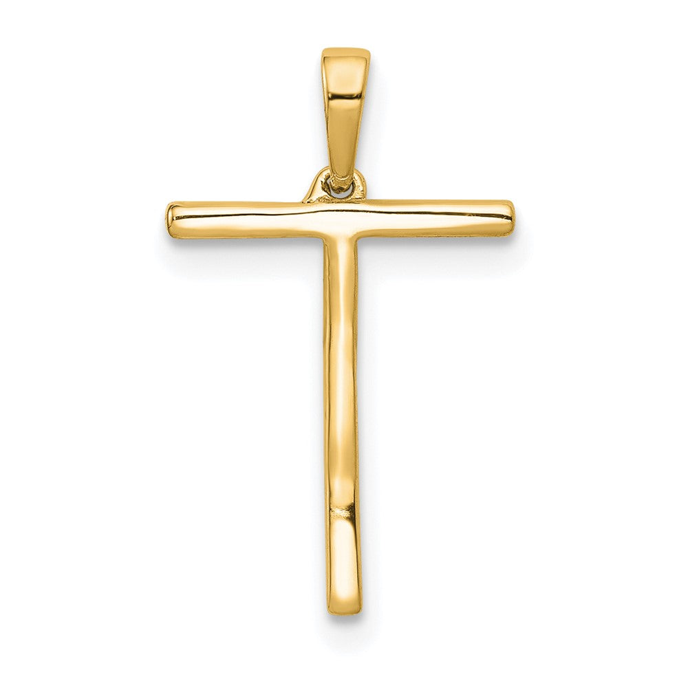 14K Diamond Letter T Initial Pendant