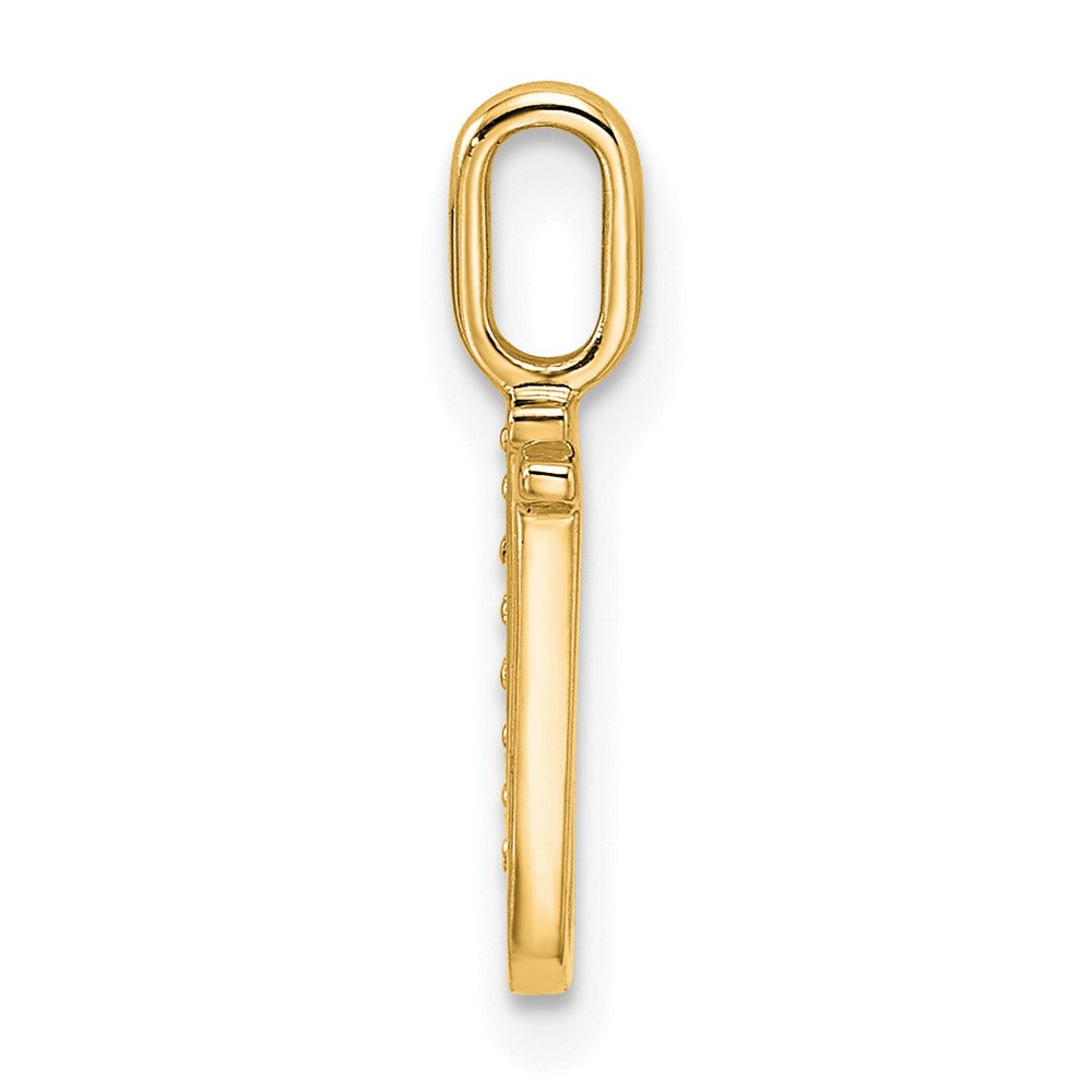 14k Diamond Letter U Initial Pendant