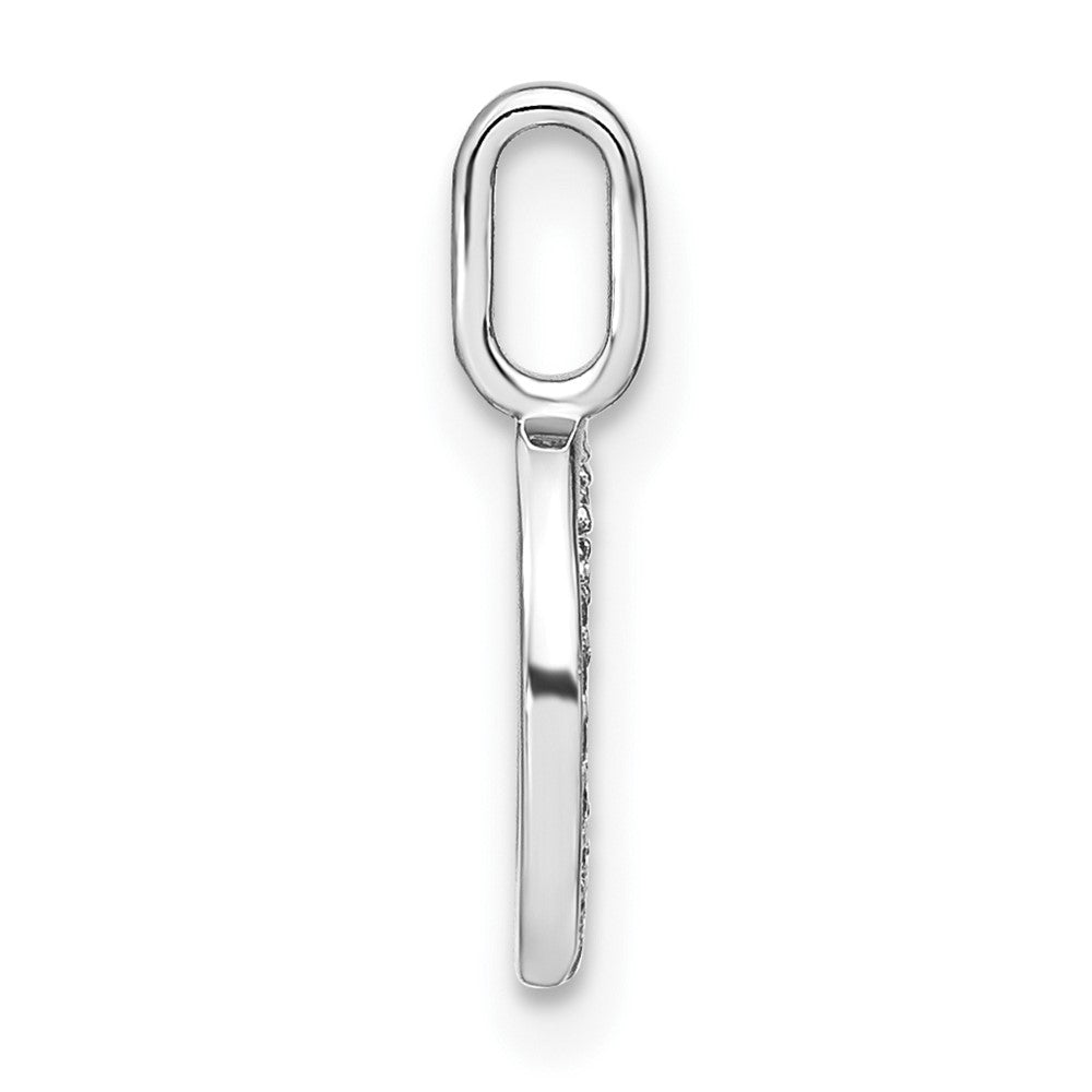 14K White Gold Diamond Lower Case Letter A Initial Pendant