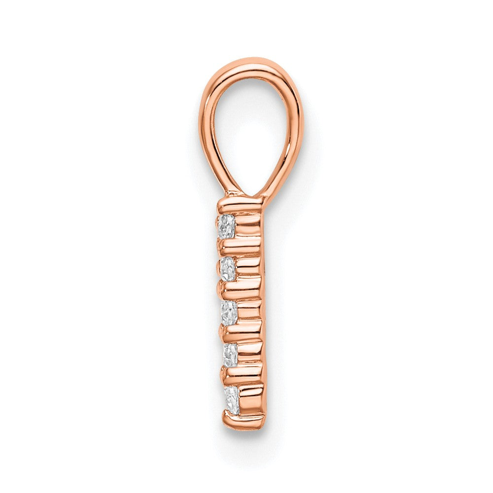 14k Rose Gold Diamond Number 1 Pendant