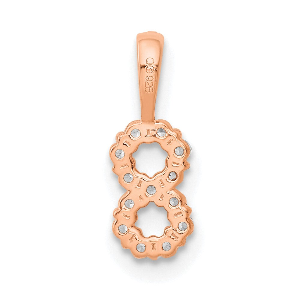 14k Rose Gold Diamond Number 8 Pendant