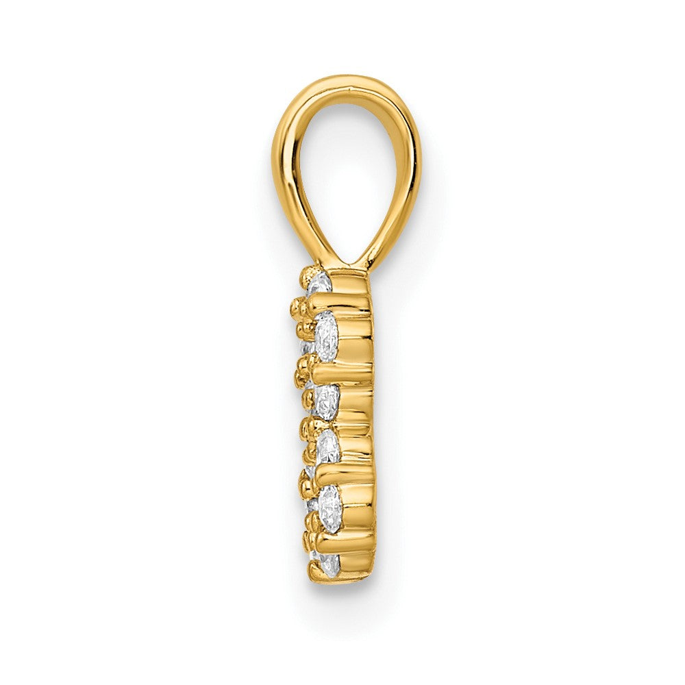 14K Diamond Number 8 Pendant