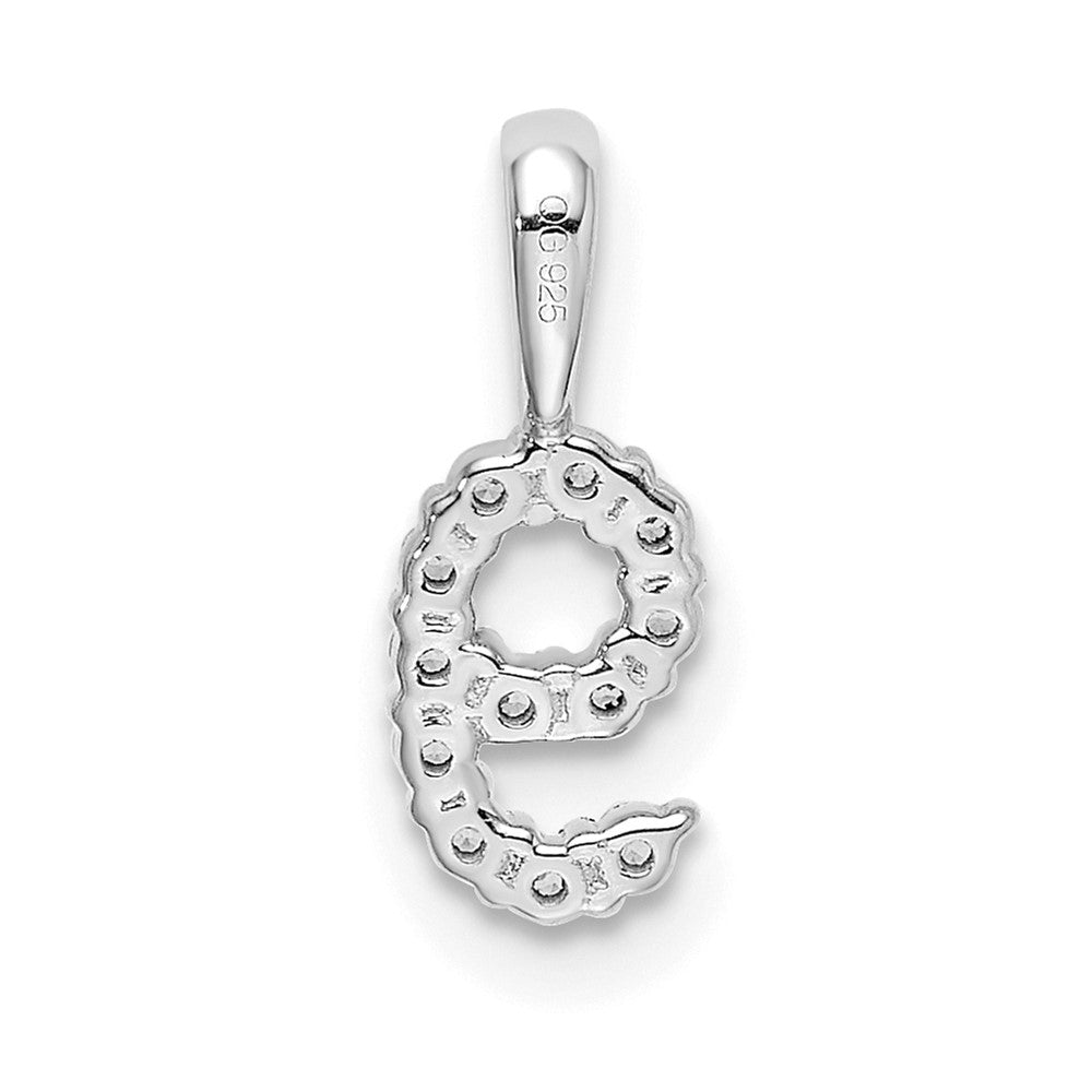 14k White Gold Diamond Number 9 Pendant