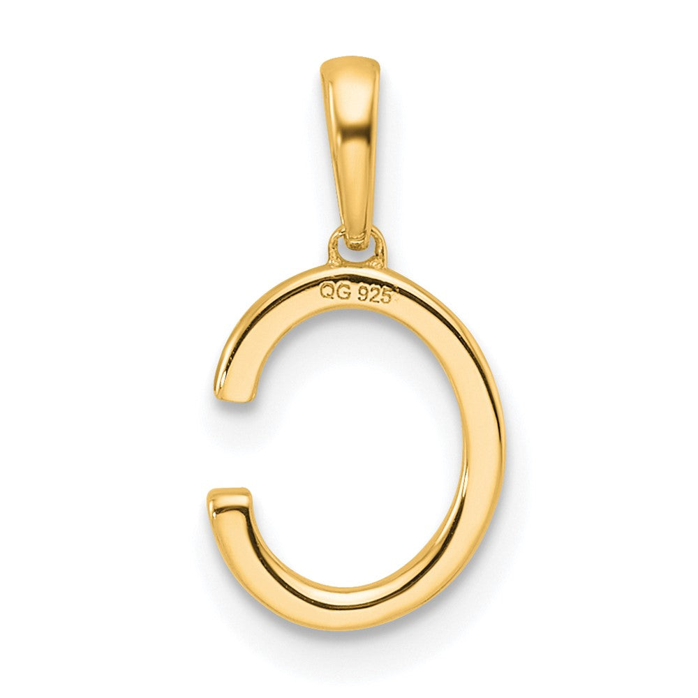14K Diamond Letter C Initial Pendant