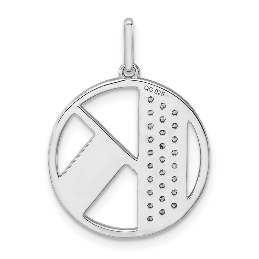 14K White Gold Gatsby Diamond Initial K Charm