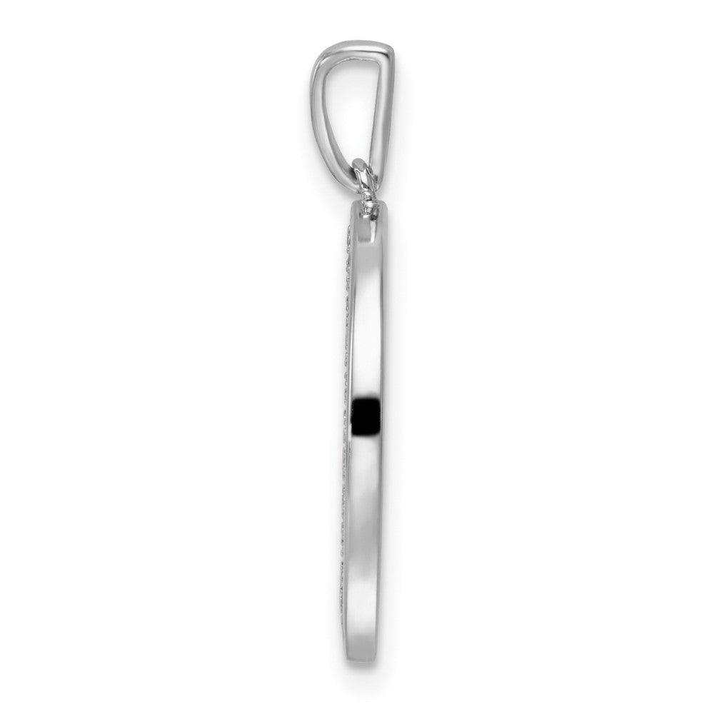 14K White Gold Gatsby Diamond Initial R Charm