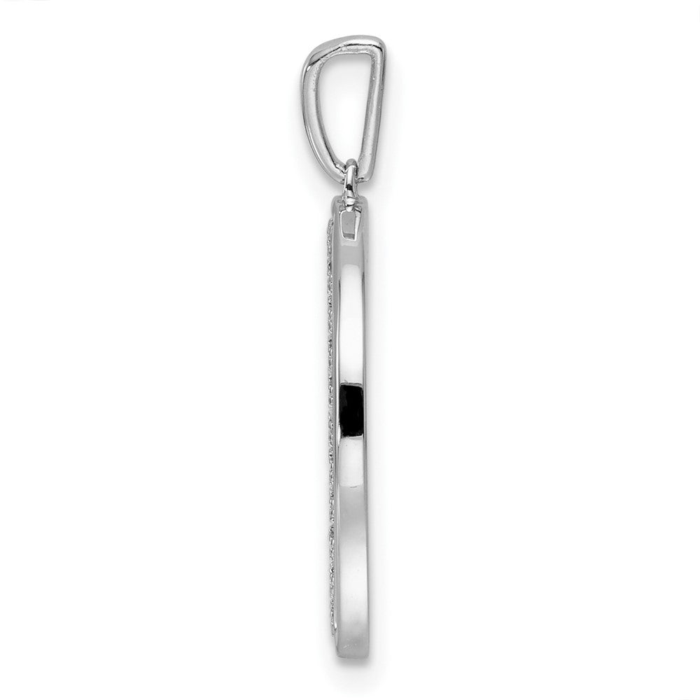 14K White Gold Gatsby Diamond Initial T Charm