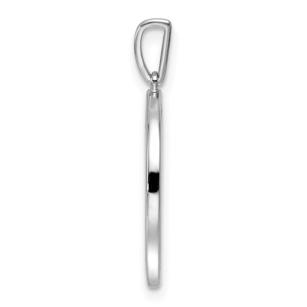 14K White Gold Gatsby Diamond Initial W Charm
