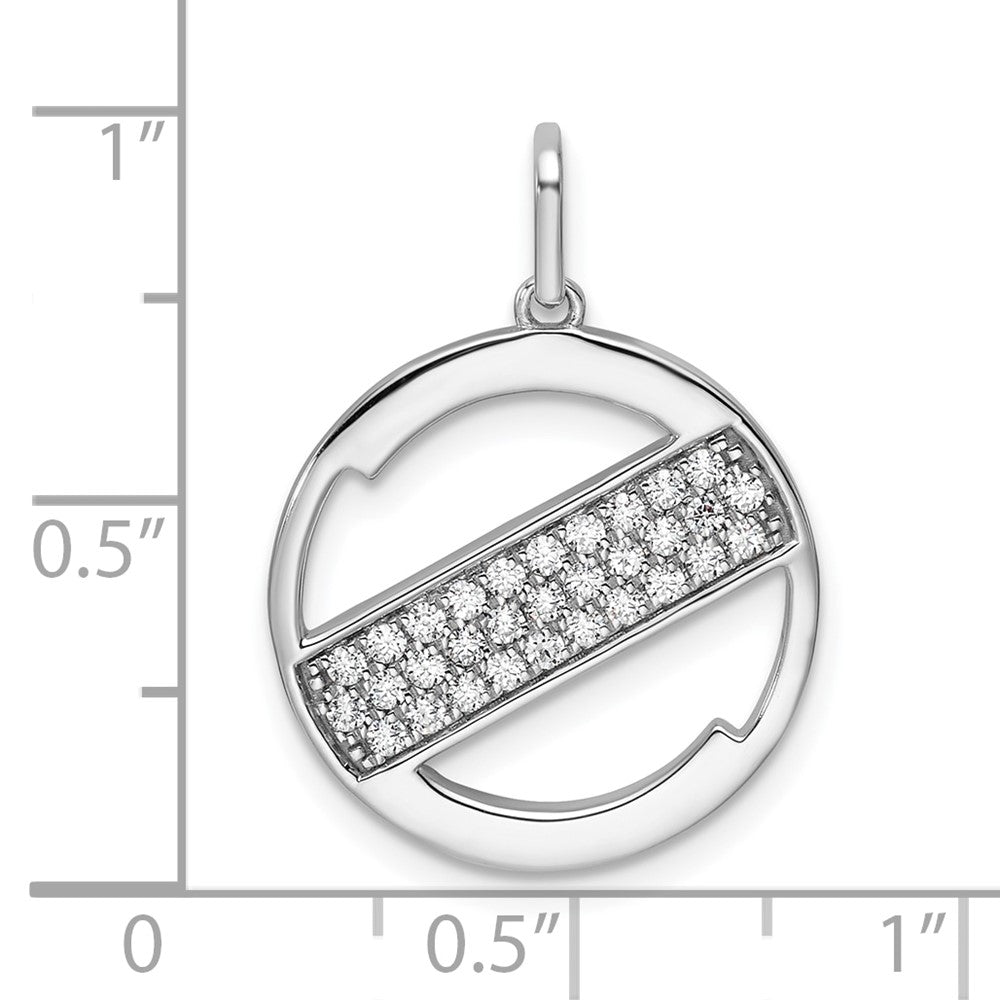14K White Gold Gatsby Diamond Initial Z Charm