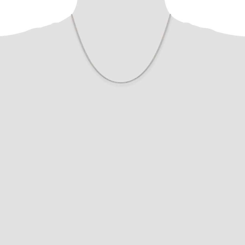 Sterling Silver 1.1mm Box Chain w/2in ext.