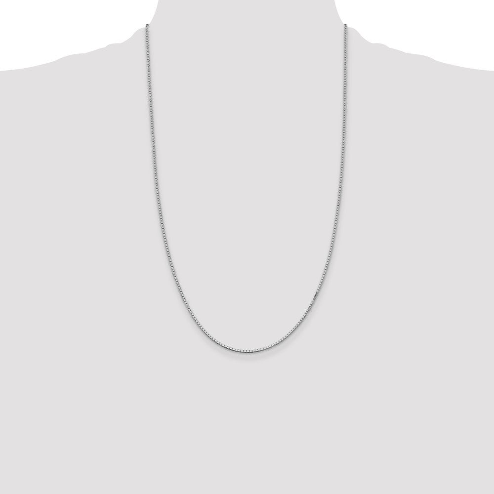 Sterling Silver Rhodium-plated 1.5mm Box Chain