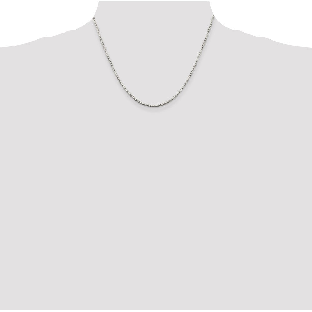 Sterling Silver 1.75mm Box Chain w/2in ext.