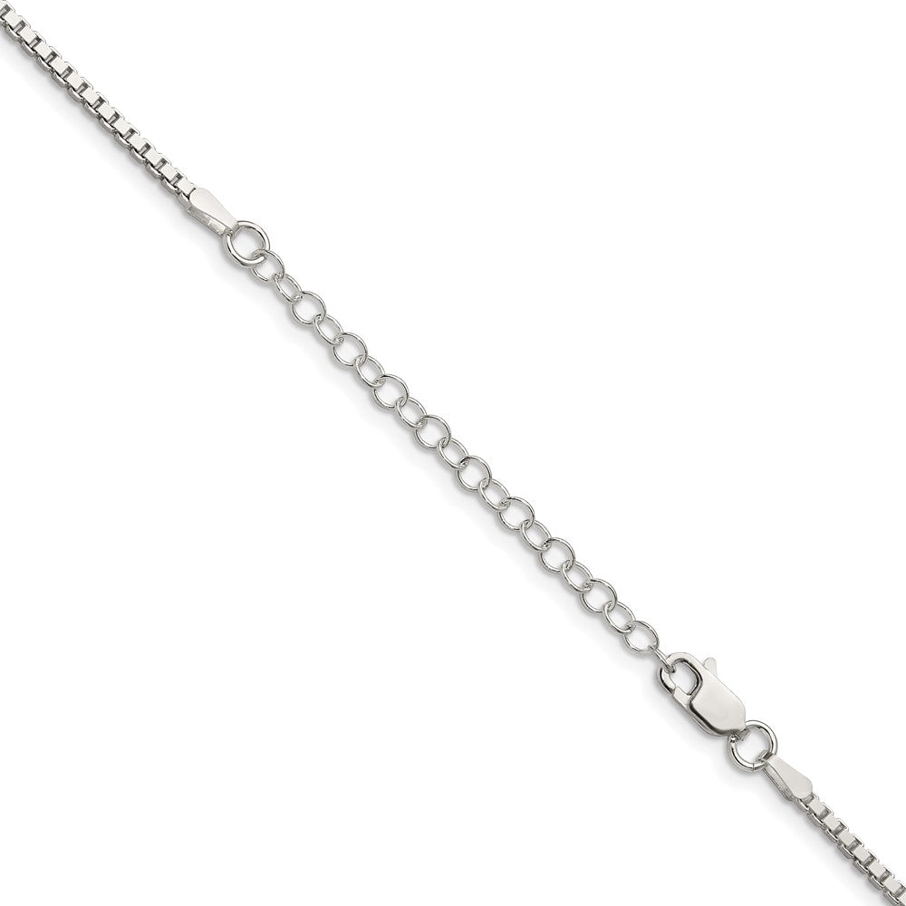 Sterling Silver 1.75mm Box Chain w/2in ext.