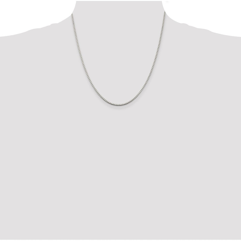 Sterling Silver Rhodium-plated 1.75mm Box Chain