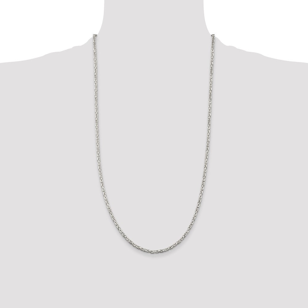 Sterling Silver 2.5mm Byzantine Chain