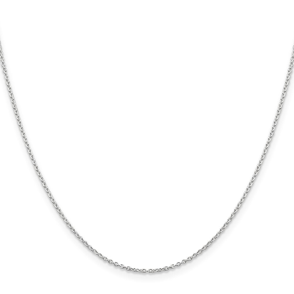 Sterling Silver Rhodium-plated 1.25mm Cable Chain with a 4 inch extention