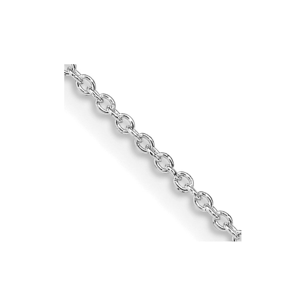 Sterling Silver Rhodium-plated 1.25mm Cable Chain with a 4 inch extention
