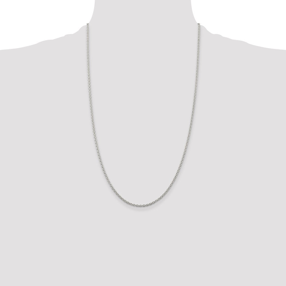 Sterling Silver 2.25mm Cable Chain