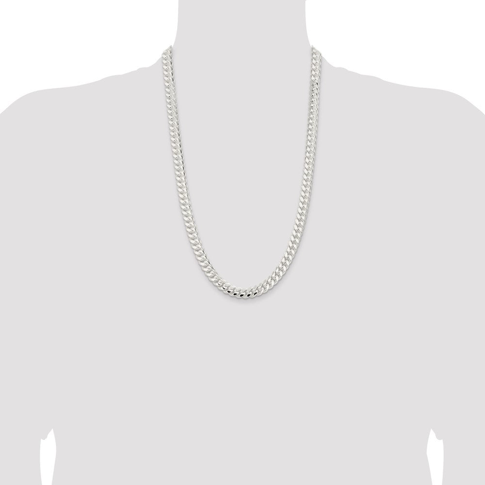 Sterling Silver 9mm Polished Domed Curb Chain