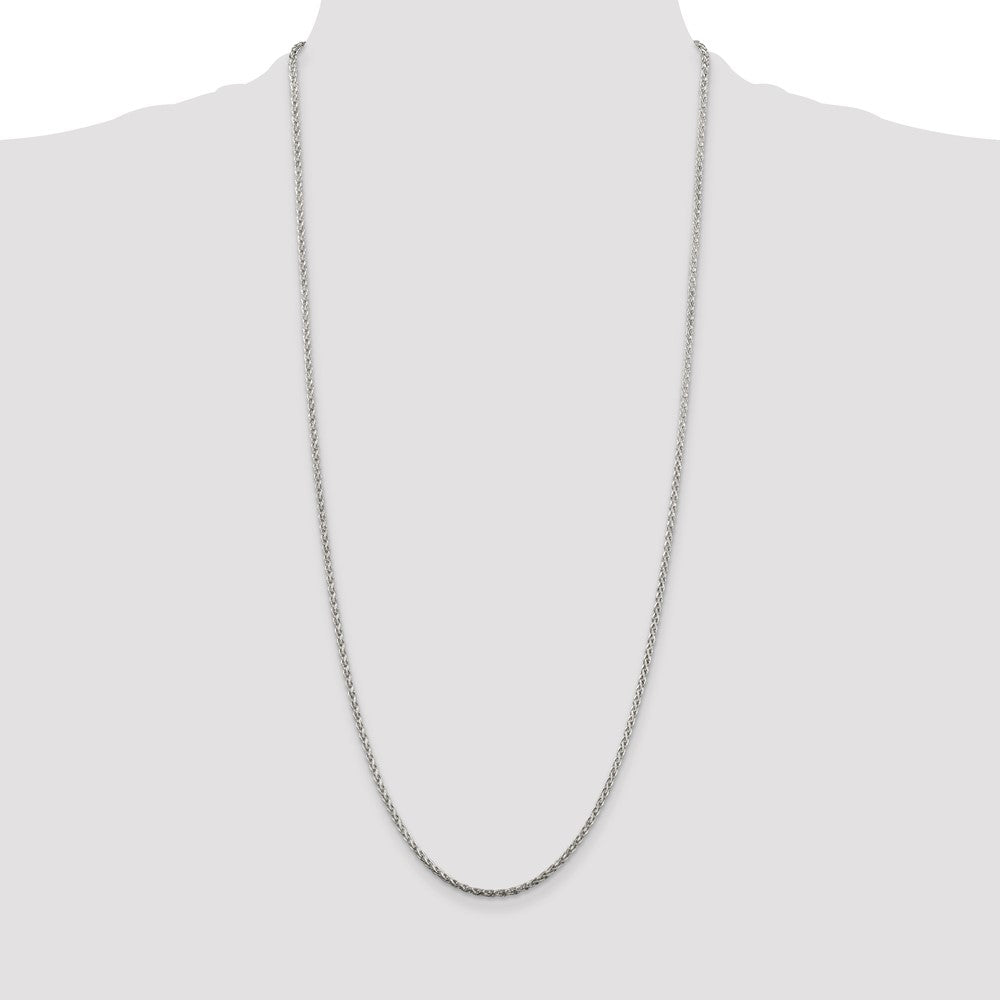 Sterling Silver 2mm Diamond-cut Spiga Chain
