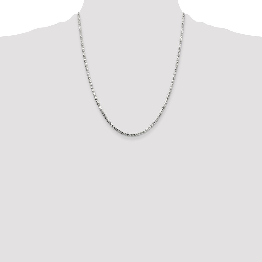 Sterling Silver 2.5mm Diamond-cut Spiga Chain