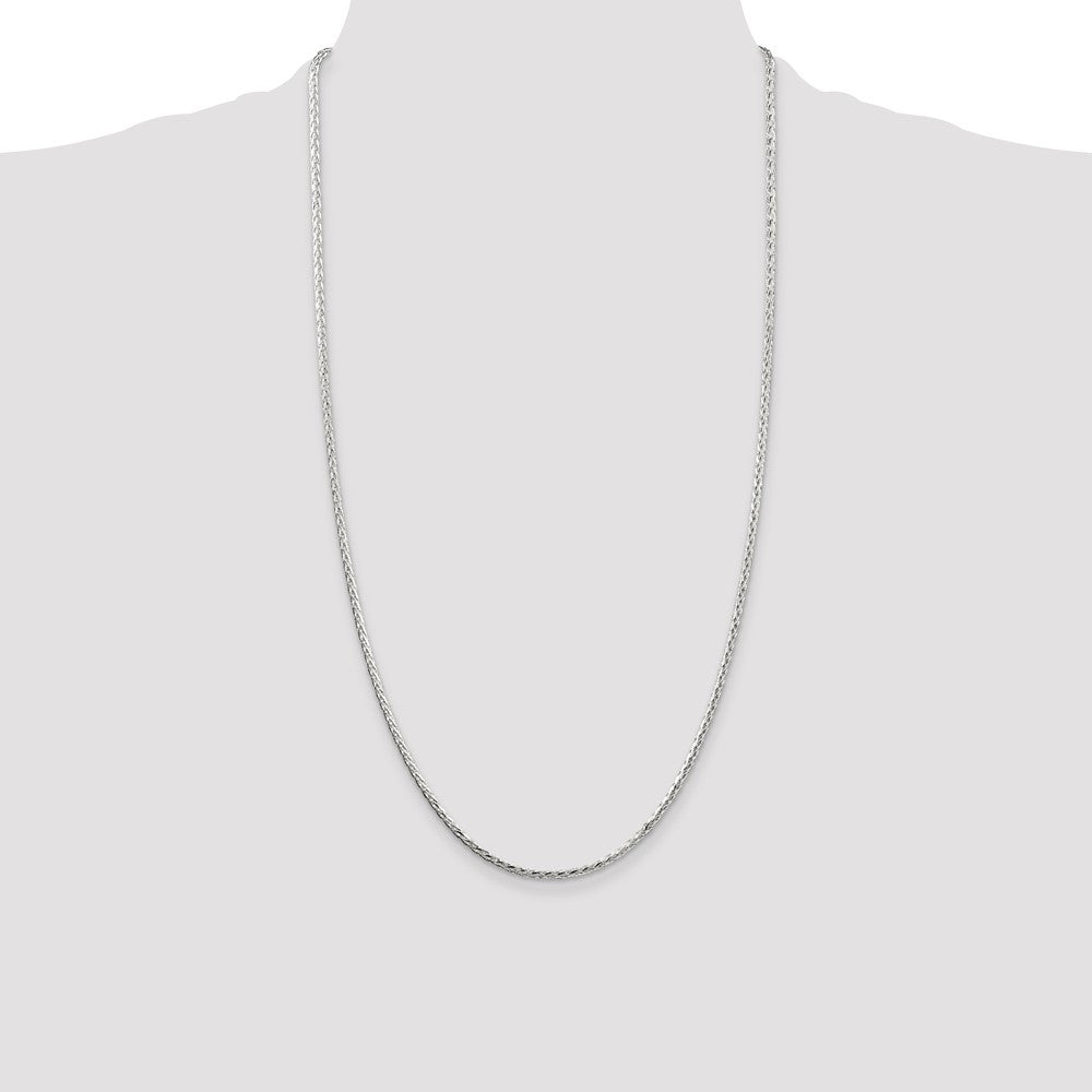 Sterling Silver 2.5mm Diamond-cut Spiga Chain