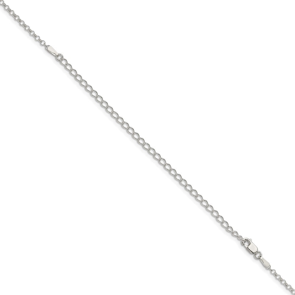 Sterling Silver 2mm Rolo Chain w/4in ext.