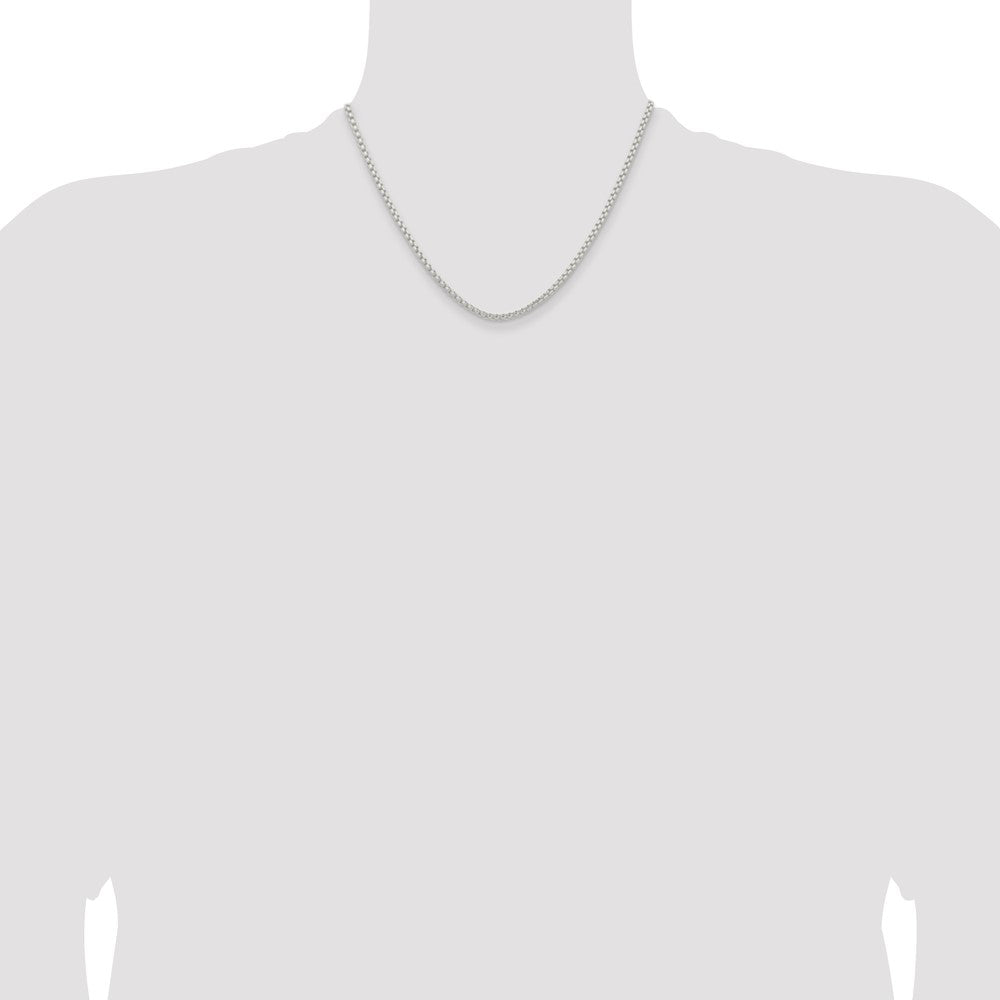 Sterling Silver 2.6mm Round Box Chain