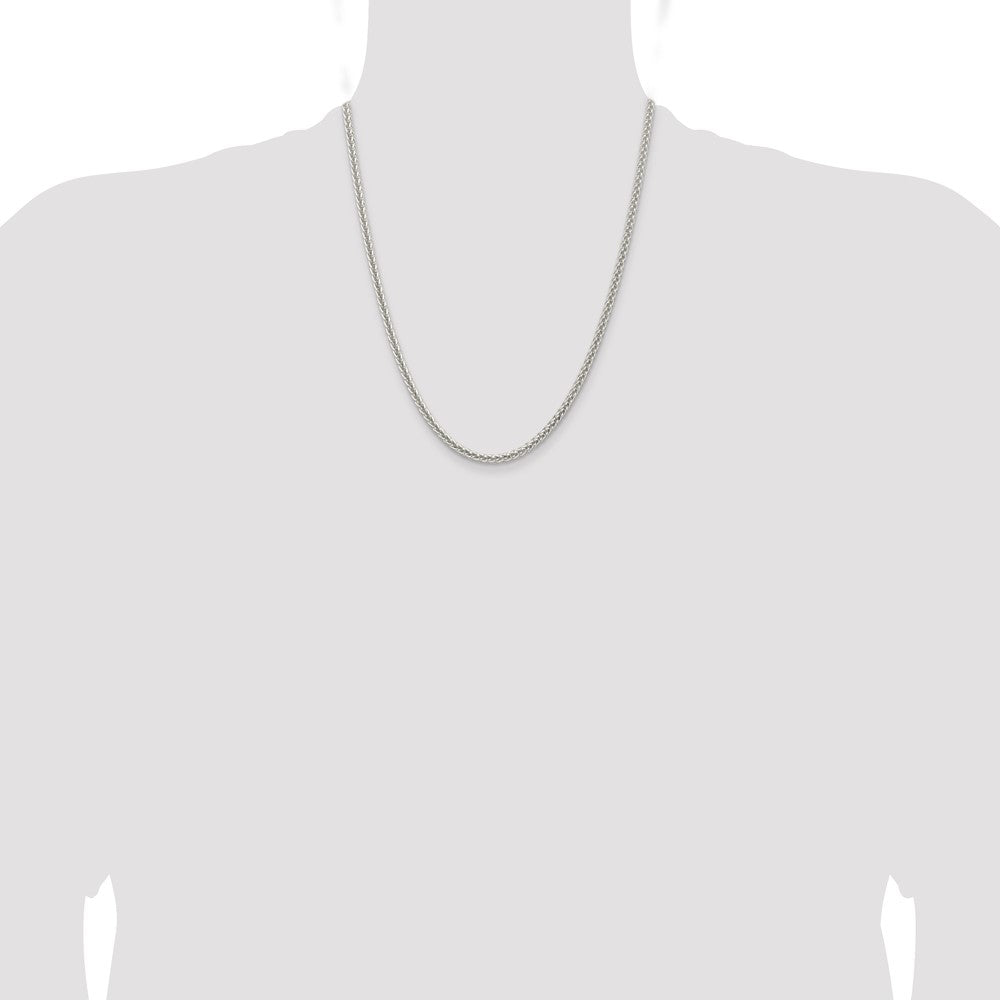 Sterling Silver 3mm Square Spiga Chain