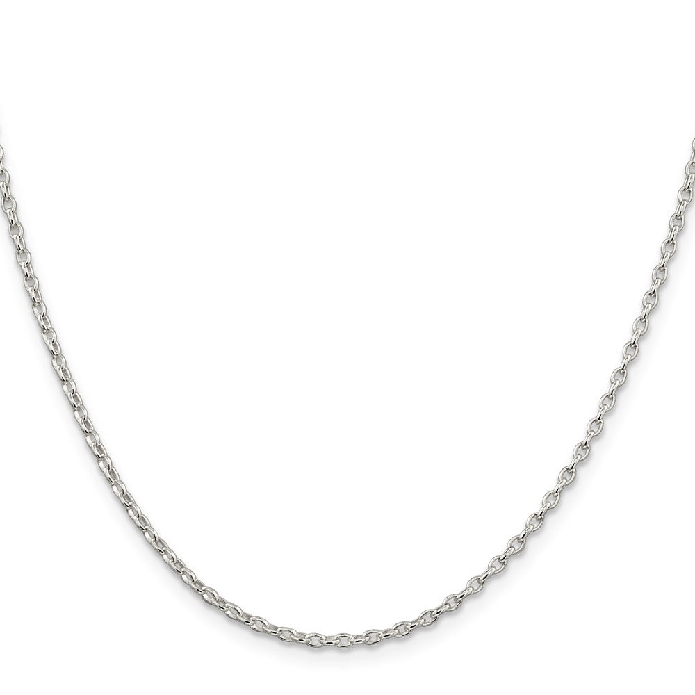 Sterling Silver 1.6mm Oval Fancy Rolo Chain w/2in ext.