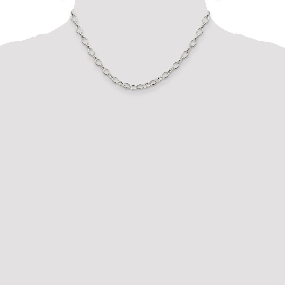 Sterling Silver 5mm Fancy Rolo Chain