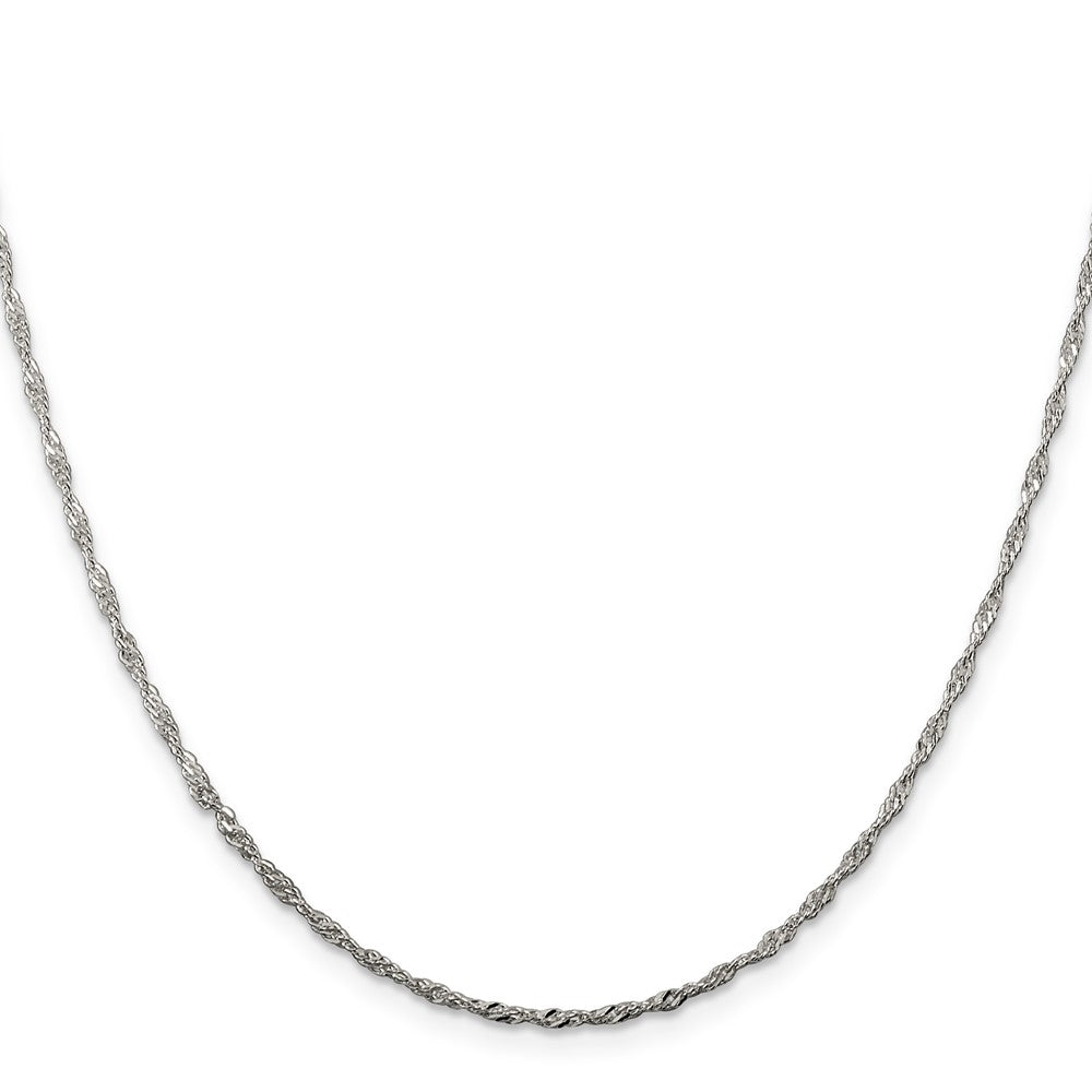 Sterling Silver 1.75mm Singapore Chain w/4in ext.