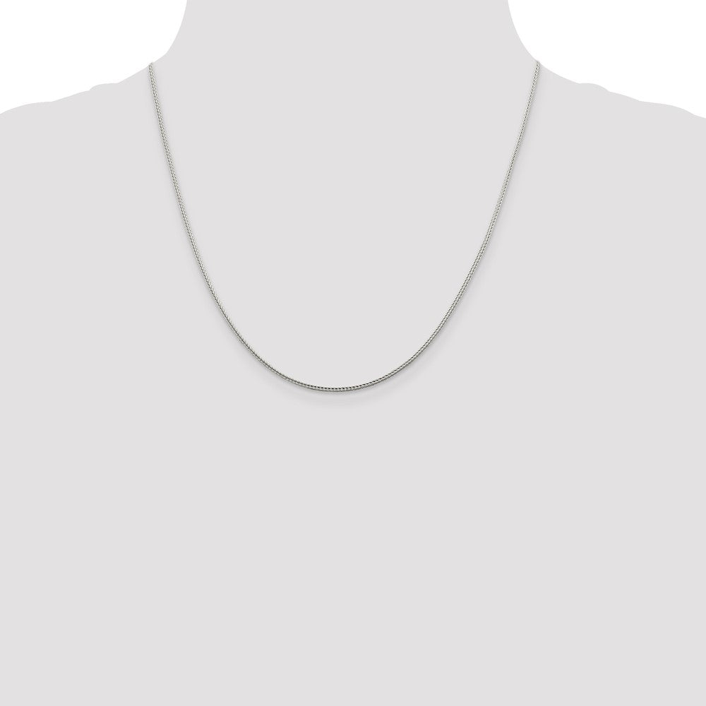 Sterling Silver 1.45mm Diamond-cut Round Franco Chain