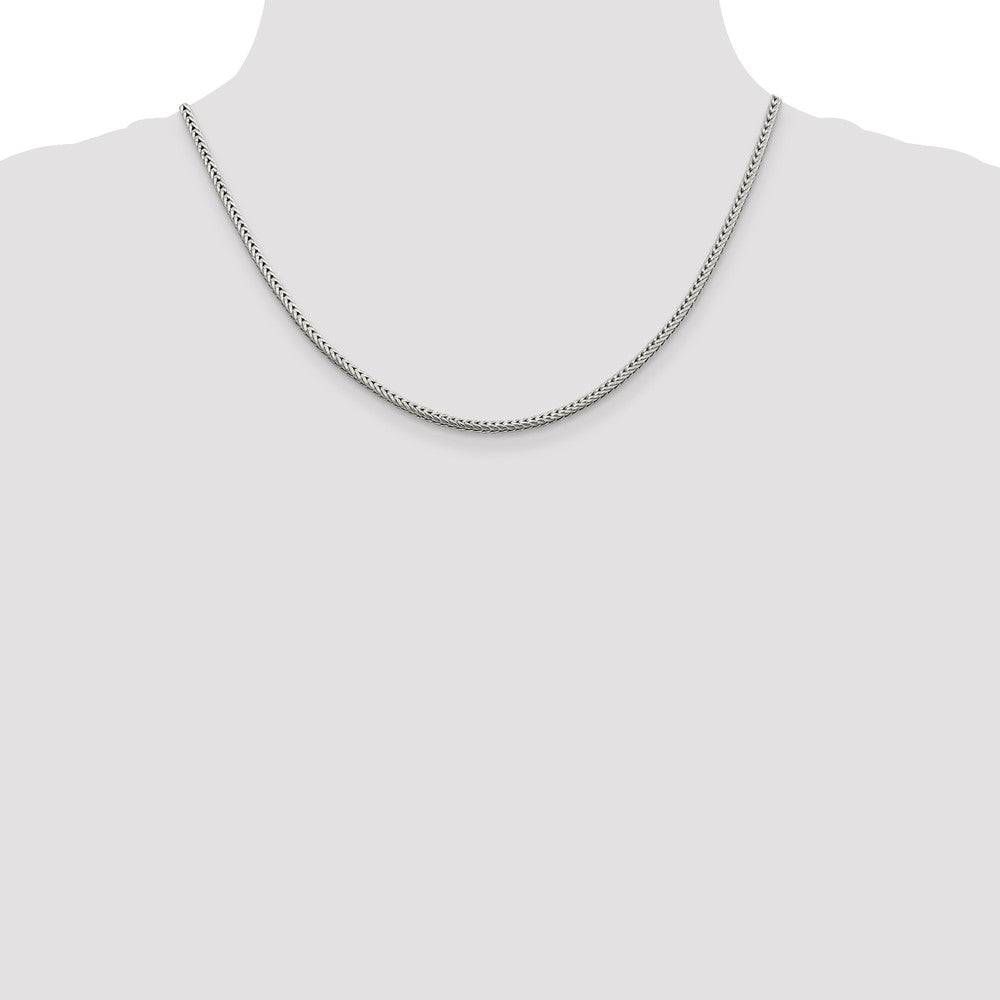 Sterling Silver 2.5mm Diamond-cut Round Franco Chain