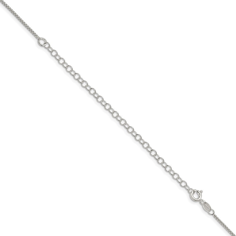 Sterling Silver 1.25mm Round Box Chain w/4in ext.