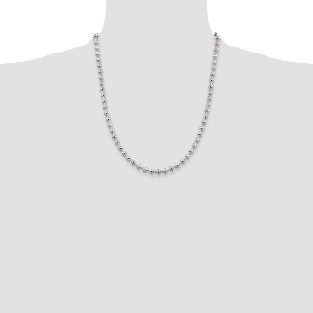 Sterling Silver 5mm Beaded Chain