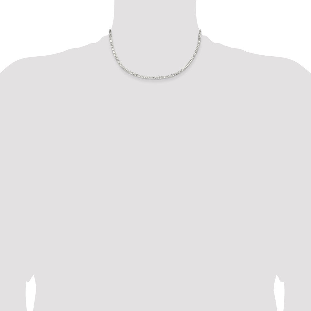 Sterling Silver 3.15mm Flat Curb Chain