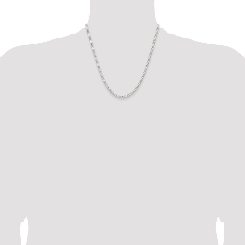 Sterling Silver 3.15mm Flat Curb Chain