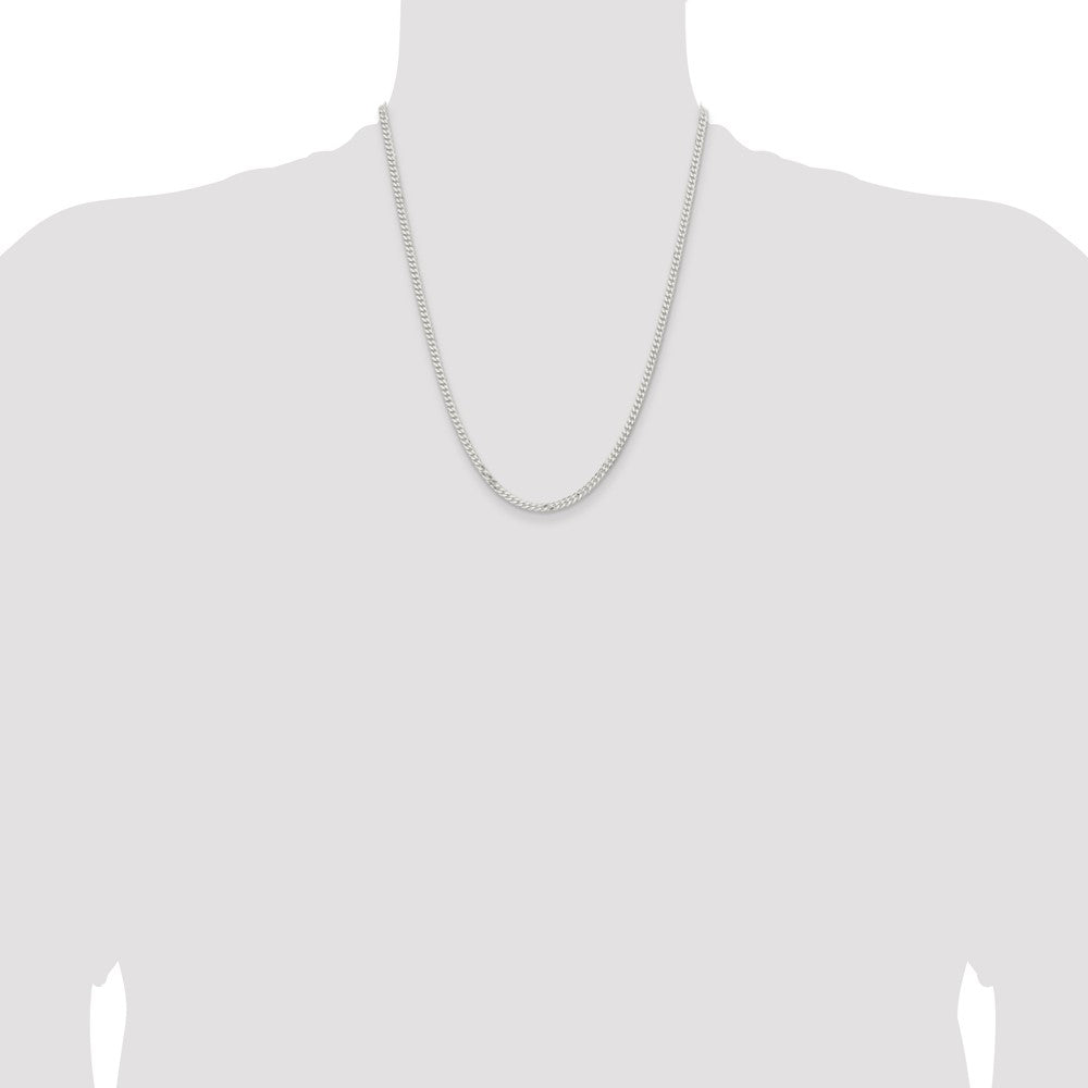 Sterling Silver 3.15mm Flat Curb Chain