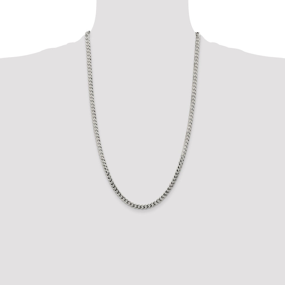 Sterling Silver 4.5mm Flat Curb Chain