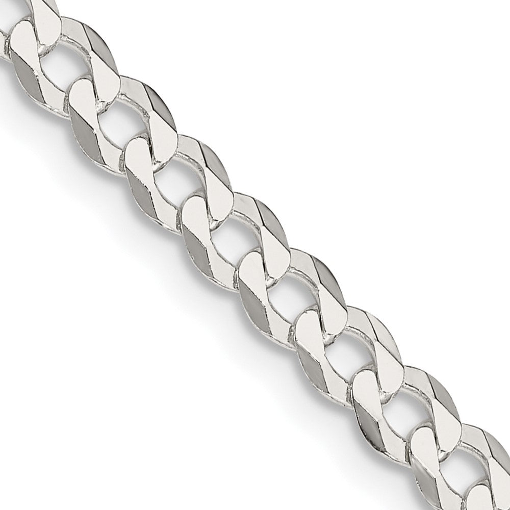 Sterling Silver 4.5mm Flat Curb Chain