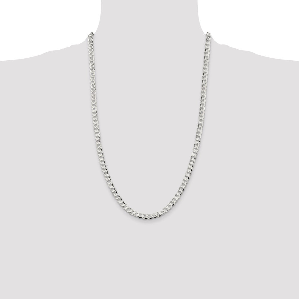 Sterling Silver 5.75mm Flat Curb Chain