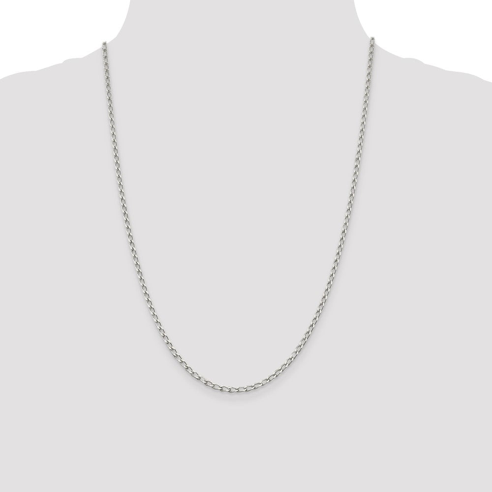 Sterling Silver 2.8mm Open Elongated Link Chain