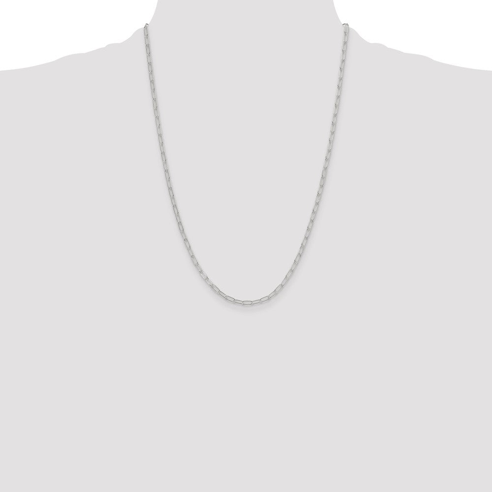 Sterling Silver Polished 2.5mm Paperclip Chain