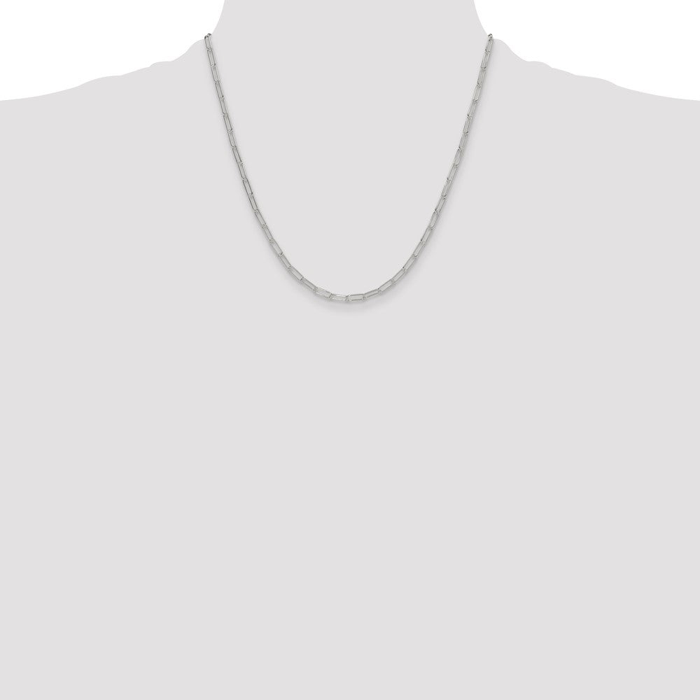 Sterling Silver Polished 3.1mm Paperclip Chain