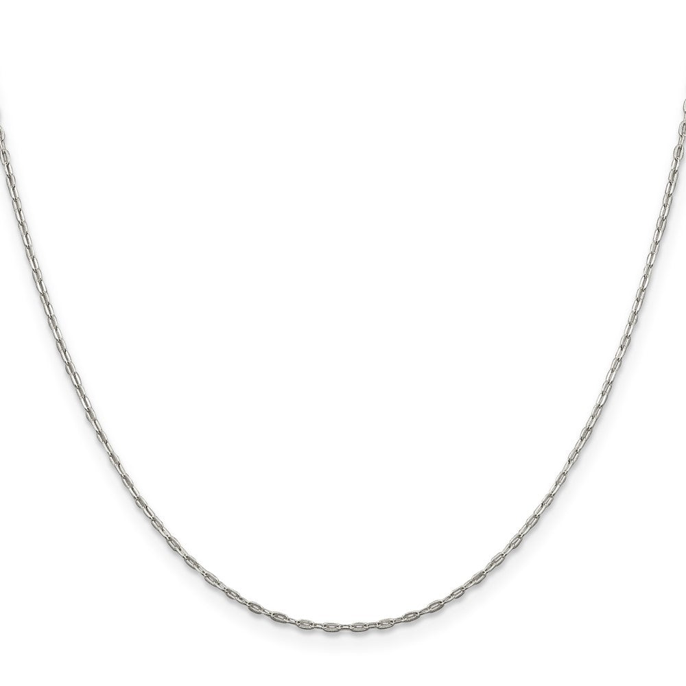 Sterling Silver 1.4mm Flat Oval Cable Chain w/4in ext.